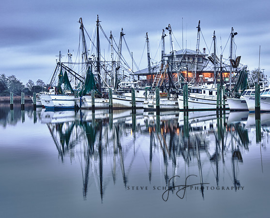 Apalachicola Florida Sunrise Commercial Fishing Marina 5